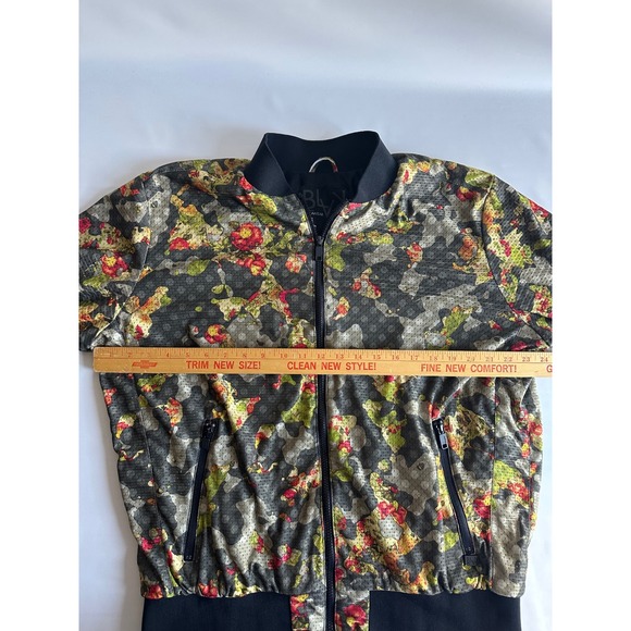 BLV Rocawear Men's Large Floral Camo Bomber Jacket Full Zip Streetwear Colorful - Picture 5 of 9